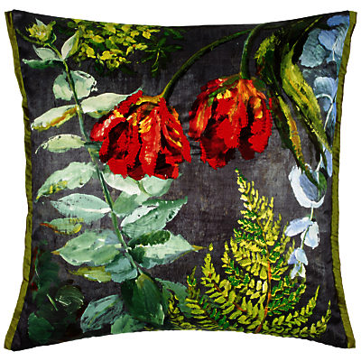 Designers Guild Tulipani Cushion, Graphite Designers Guild Tulipani Cushion, Graphite